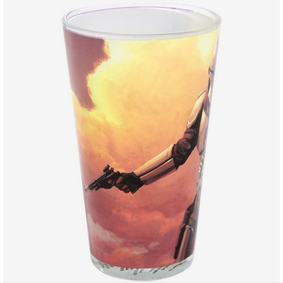 Four Piece Star Wars The Mandalorian Mando & Grogu Art Pint Glass - Picture 5 of 9